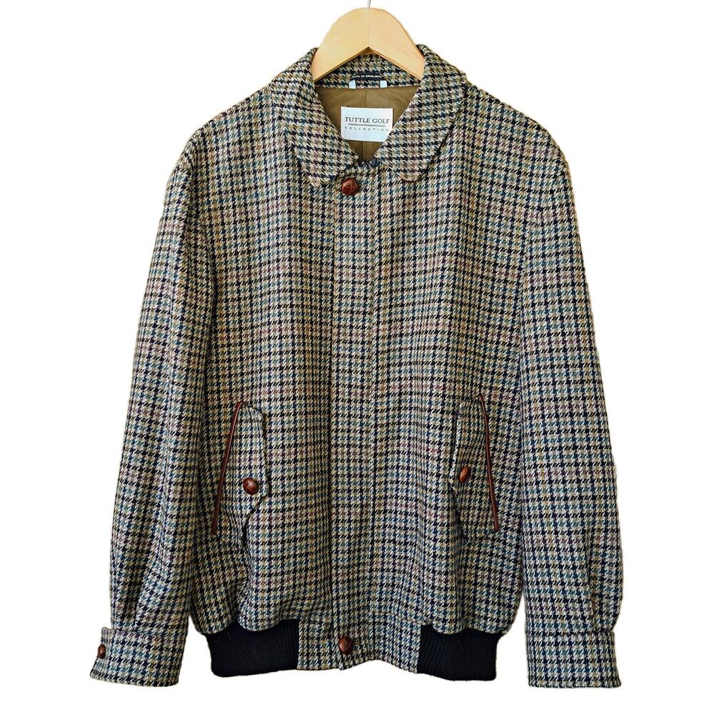 Vtg Christopher Dawes Tuttle Golf Mens 40 Wool Harrington Jacket Made in England